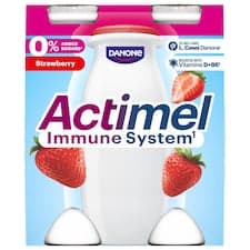 ACTIMEL Jahoda bez přidaného cukru 4x100g