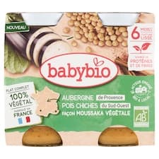Babybio Bio zeleninová musaka s lilkem a cizrnou 2 x 200g