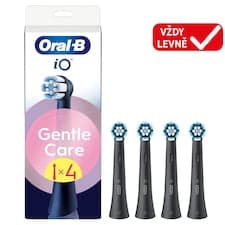 Oral-B iO Series Gentle Care Black, Originální Kartáčkové Hlavy, pro Citlivé Dásně, 4