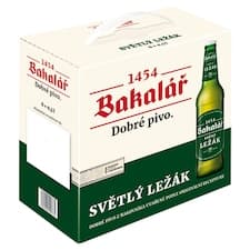 Bakalář Pivo světlý ležák 8 x 0,5l