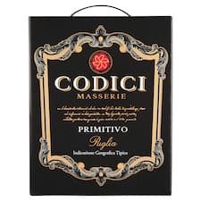 Codici Masserie Primitivo Puglia tiché suché víno 3l