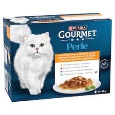 Gourmet Perle kapsičky pro kočky krůta, kachna, jehněčí, tuňák ve šťávě 12 x 85g