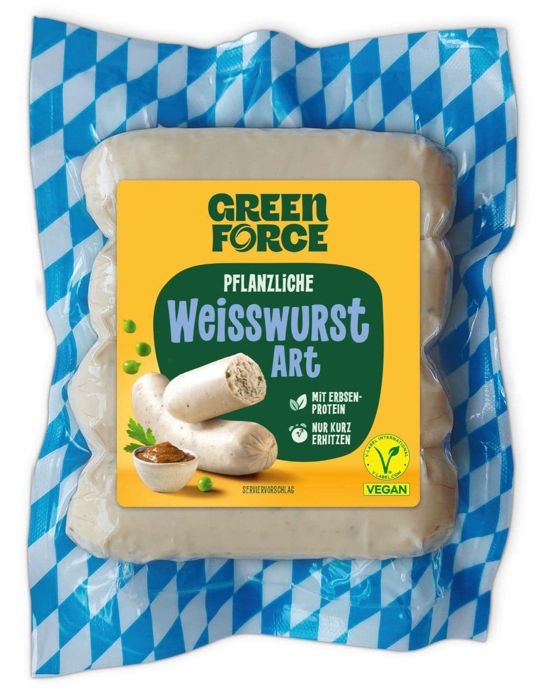 Green Force Alternativa bílé klobásy 4×50 g – vegan