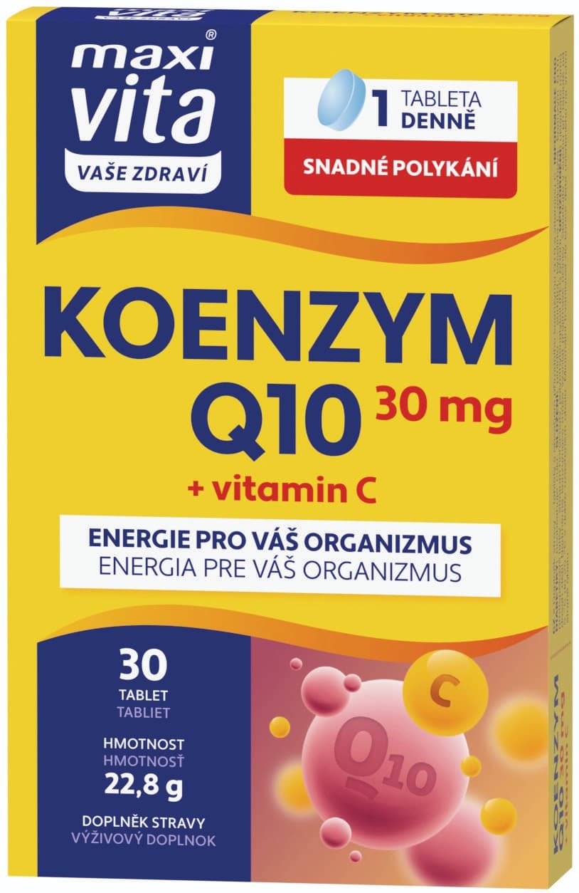 Maxi Vita Koenzym Q10 30mg + vitamin C 30 tbl. 22,8 g