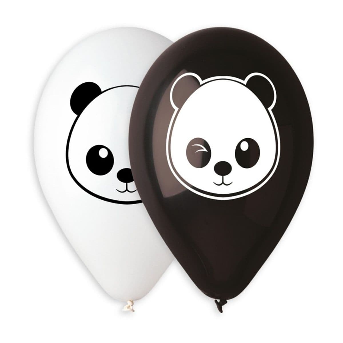 Balónky, 30cm, panda, 5 ks