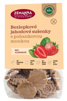 Biopekárna Zemanka Bezlepkové pohankovo - jahodové bio sušenky