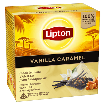 Lipton Black Vanilla Caramel Pyramid 20 sáčků x1,7g 20.0 ks