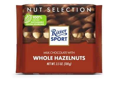 Ritter Sport Mléčná čokoláda s celými ořechy