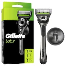 GilletteLabs Holicí Strojek S Exfoliačním Páskem, 1 Rukojeť, 1 Holicí Hlavice, 1 Nástěnný Držáček