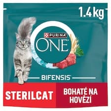 Purina ONE Bifensis Sterilised granule pro kočky hovězí 1,4kg