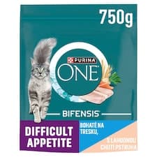Purina ONE Bifensis Difficult Appetite granule pro kočky treska, pstruh 750g