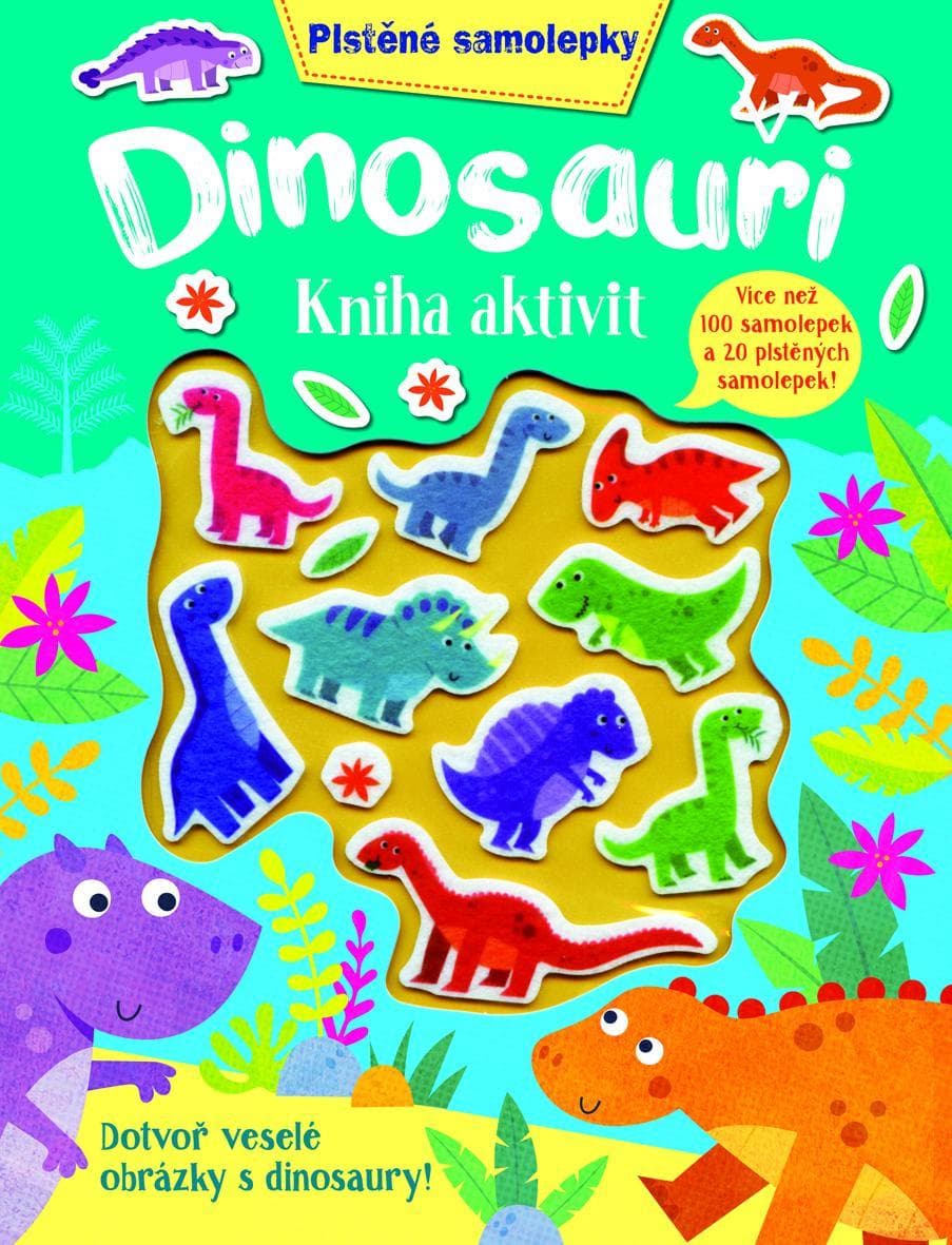 Svojtka Plstěné samolepky – Dinosauři kniha aktivit