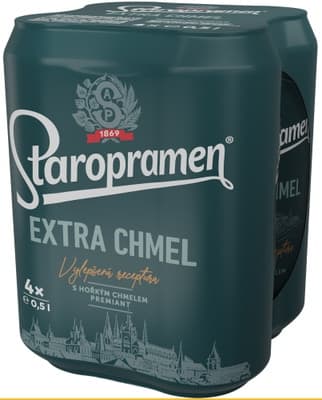 Staropramen Extra Chmel, plech multipack 4x0,5l