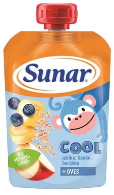 Sunar Cool ovocná kapsička borůvka, banán, ovesné vločky 12m+ 110.0 g
