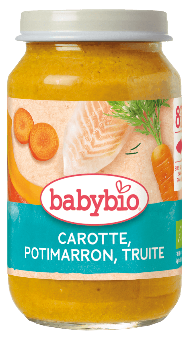 Babybio BIO Mrkev a dýně se pstruhem