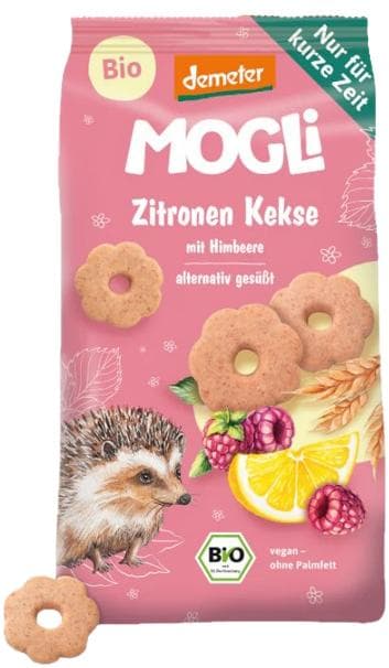 Mogli BIO Demeter Citrónové sušenky s malinami