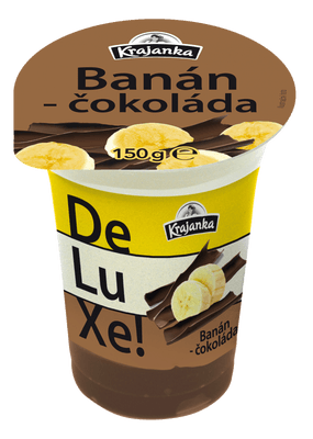 Krajanka DeLuXe smetanový jogurt 7,5% banán-čokoláda
