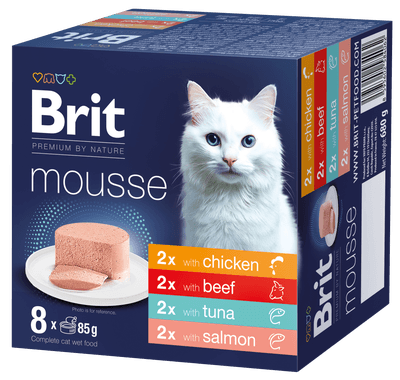 Brit Premium by Nature Cat Multipack, 8 x 85 g Mix, pro kočky