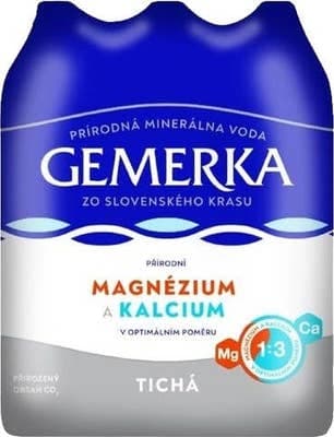 Gemerka Magnézium a kalcium tichá minerální voda 6x1,5l