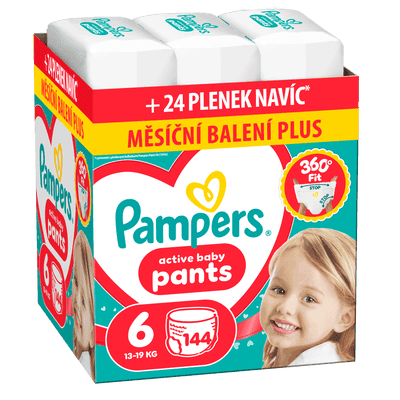 Pampers Plenkové kalhotky, vel. 6 (13-19 kg) 144.0 ks