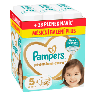 Pampers Premium Care, vel. 5 (11-16 kg) 160.0 ks