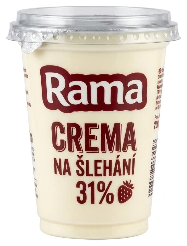 Rama smetana na šlehání 31%, na vaření 15%