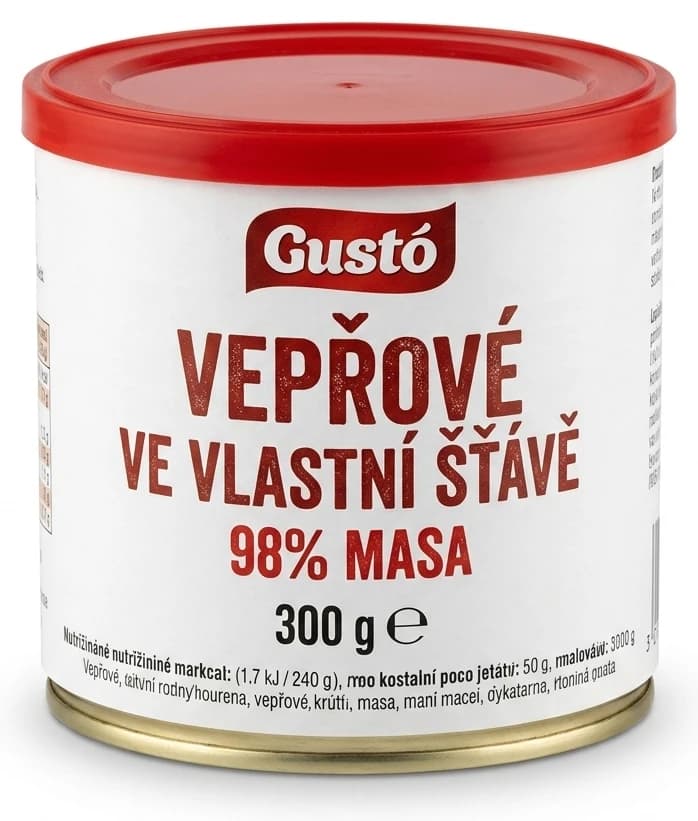 Vepřové ve vlastní šťávě 98% masa