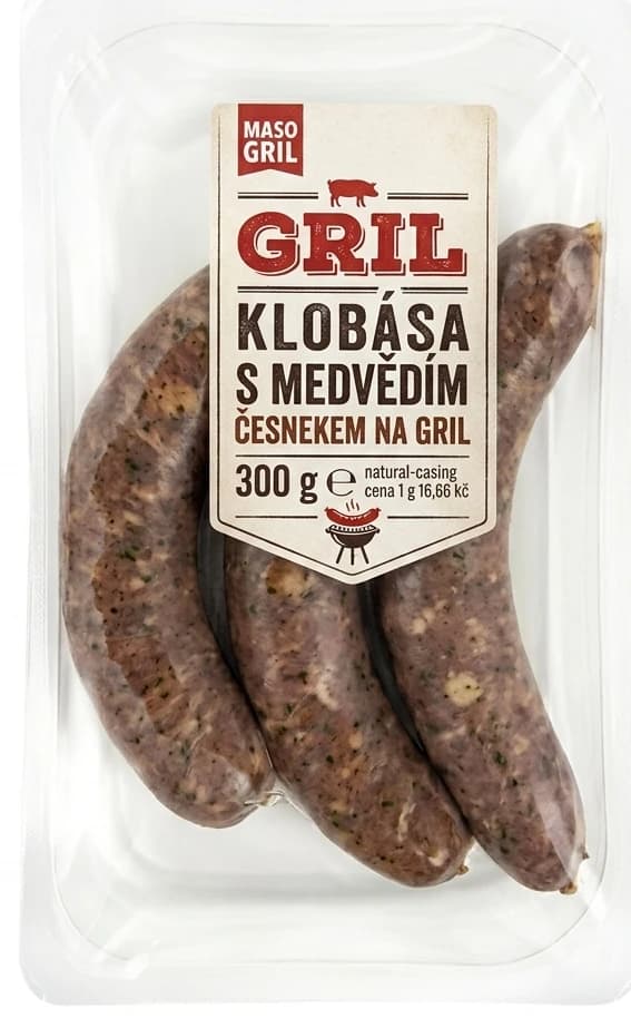 Klobása s medvědím česnekem na gril 300g