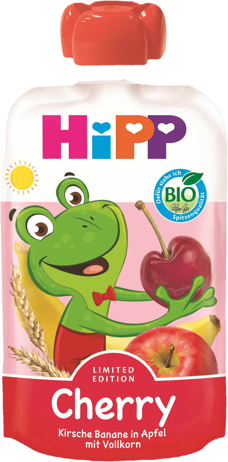 HiPP BIO Kapsička jablko, banán, višeň, špalda