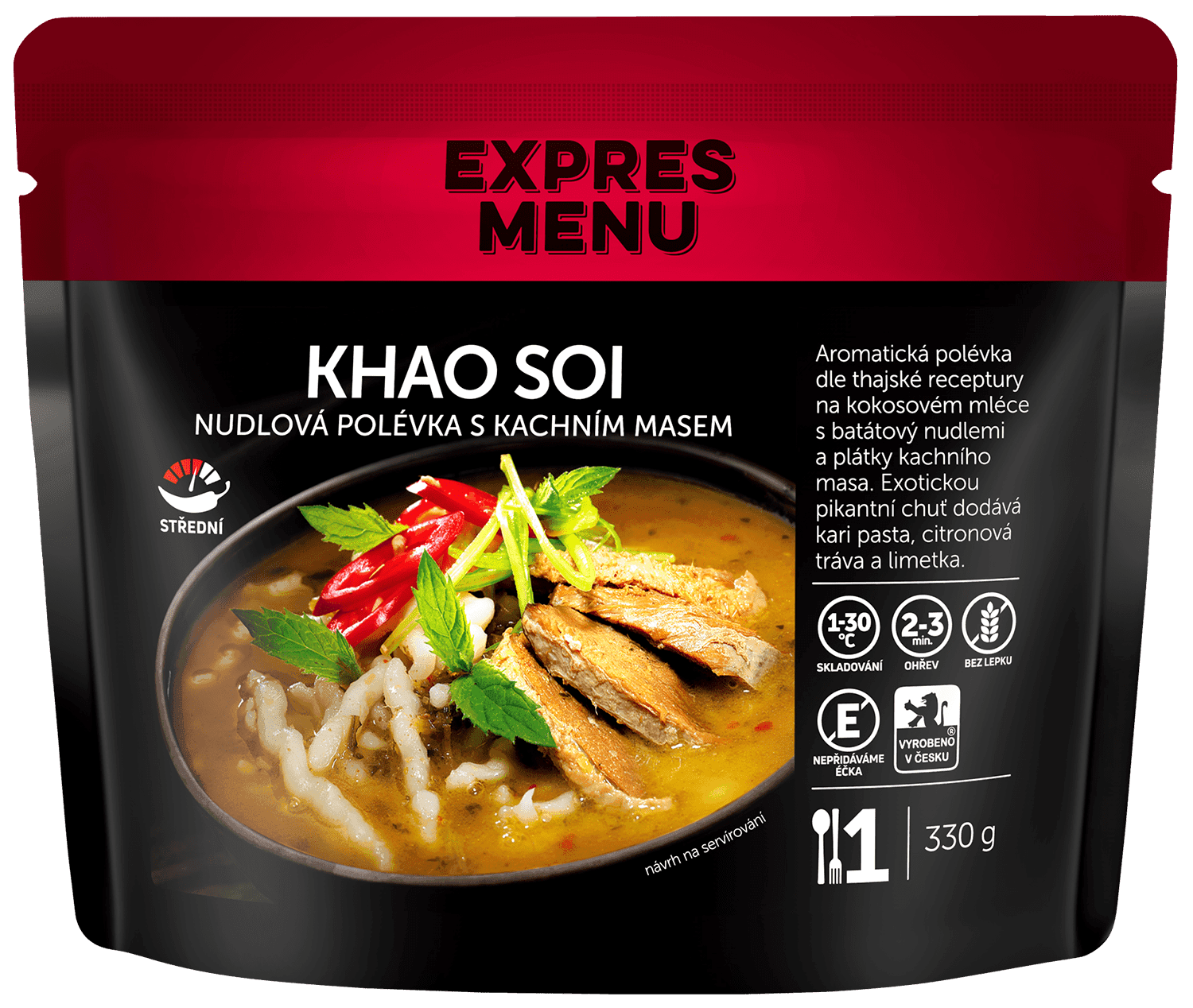 Expres Menu Khao Soi thajská nudlová polévka s kachním masem