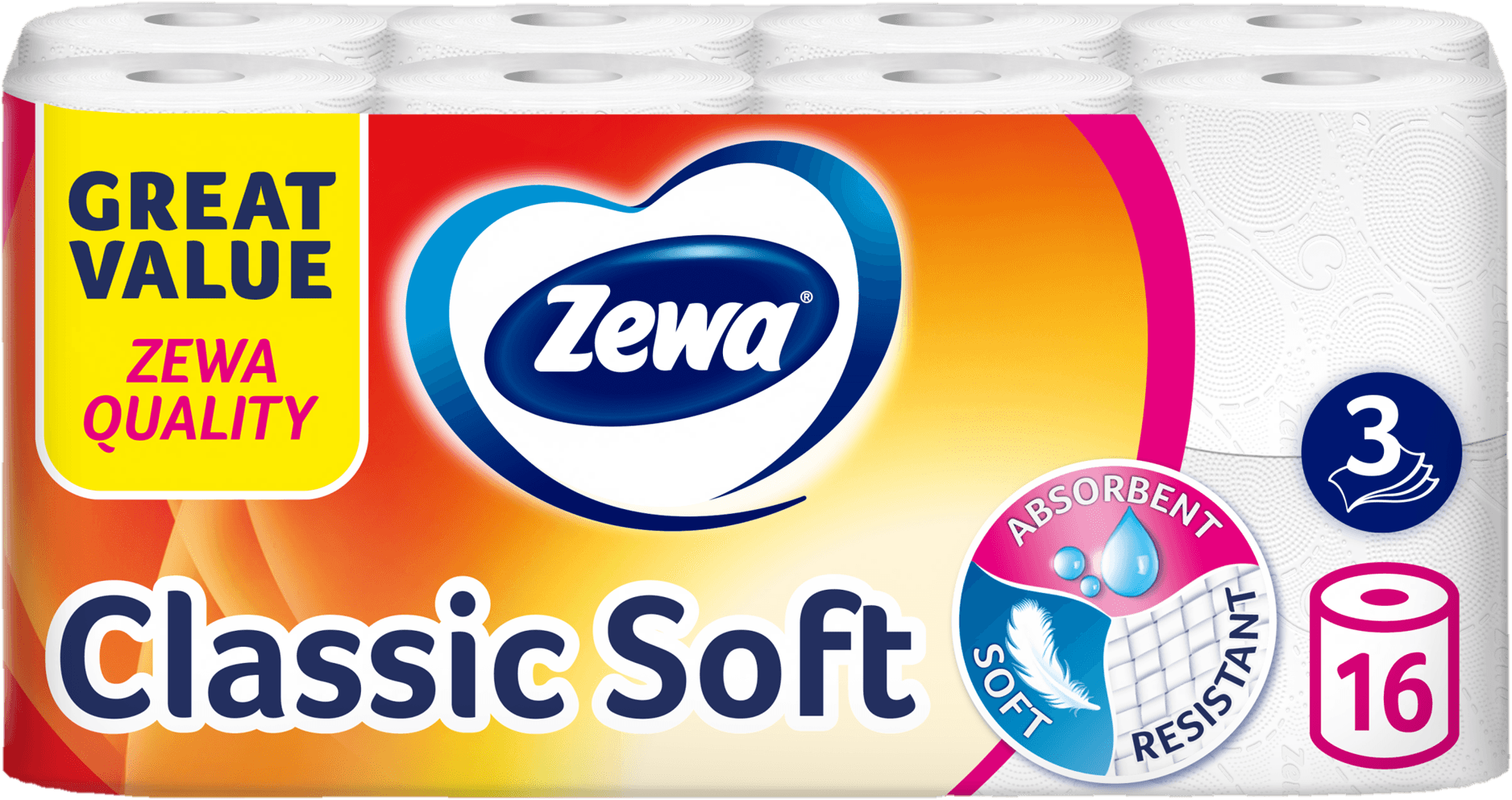 Zewa Classic Soft toaletní papír 3vrstvý, 16 ks
