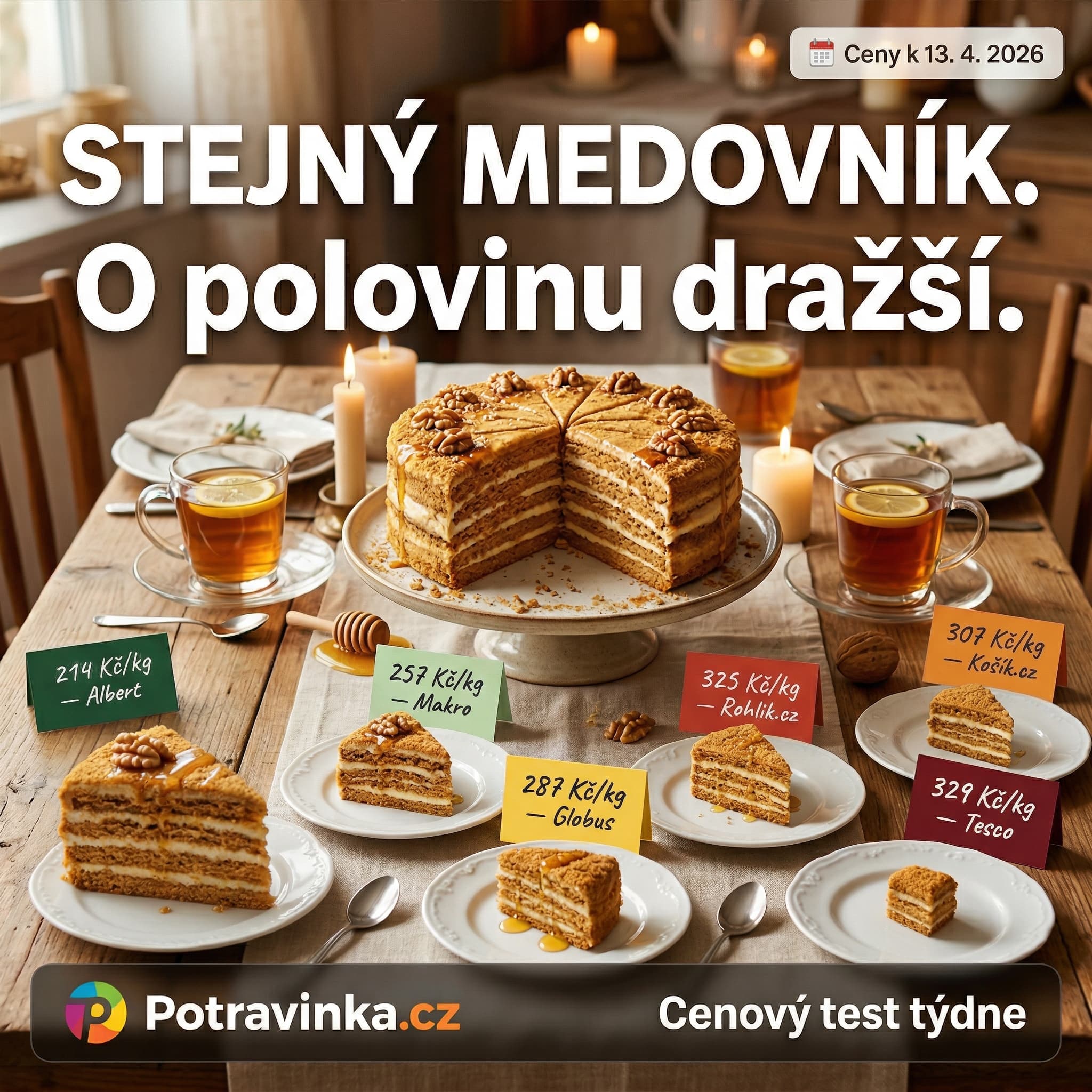 Cenový test: Medovník