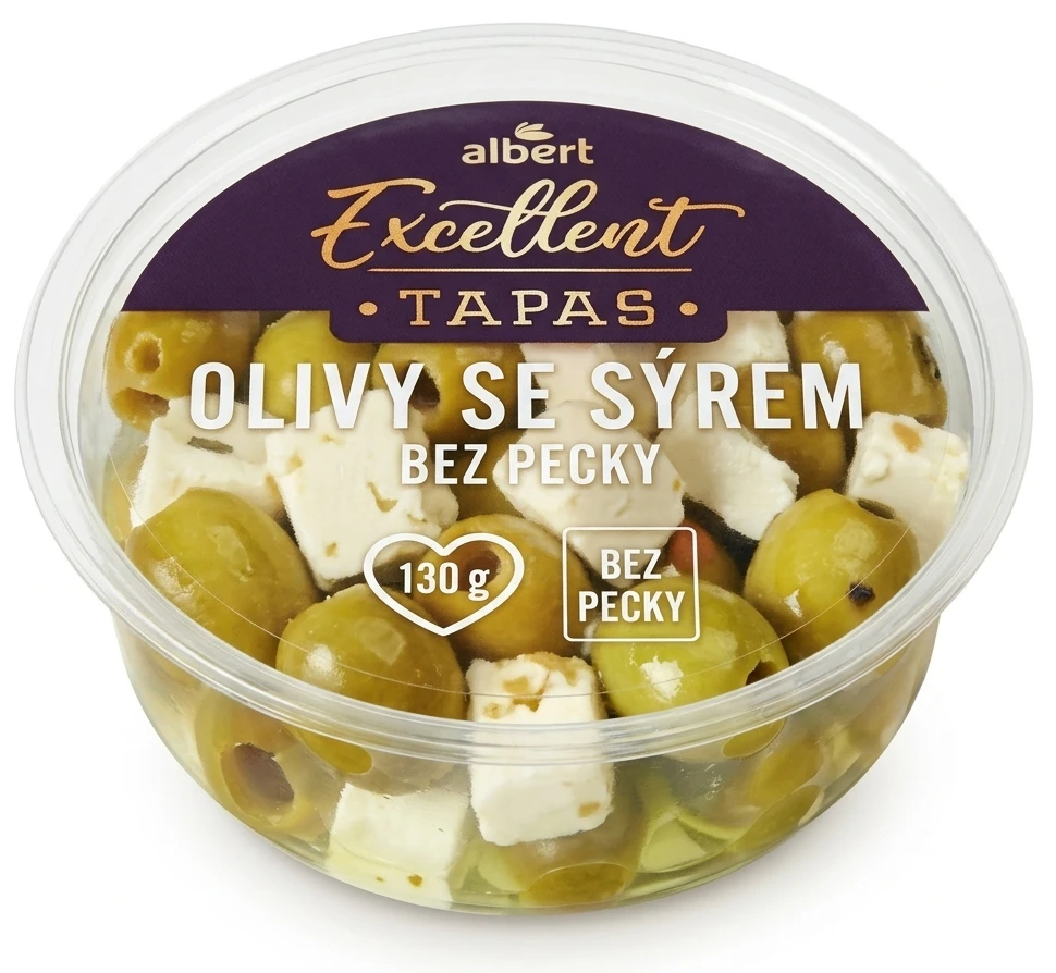 Olivy se sýrem - bez pecky