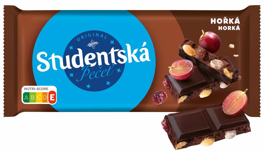 Orion Studentská pečeť Hořká čokoláda s arašídy, rozinkami a želé