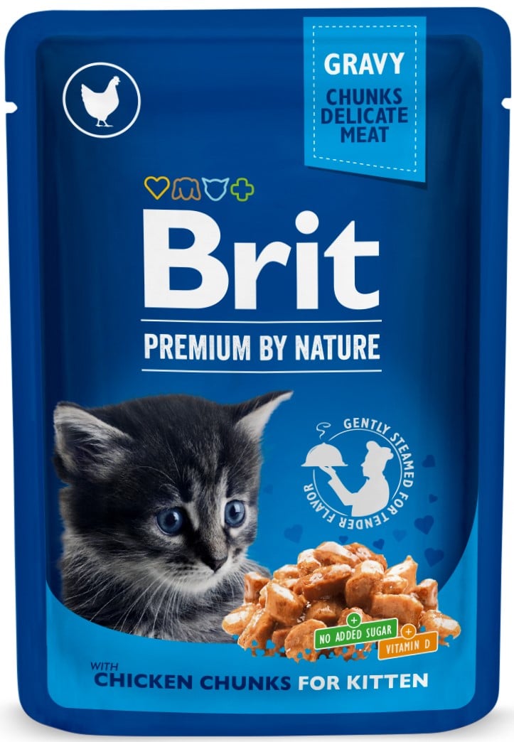 Brit Premium Cat Chicken Chunks kapsička pro koťata