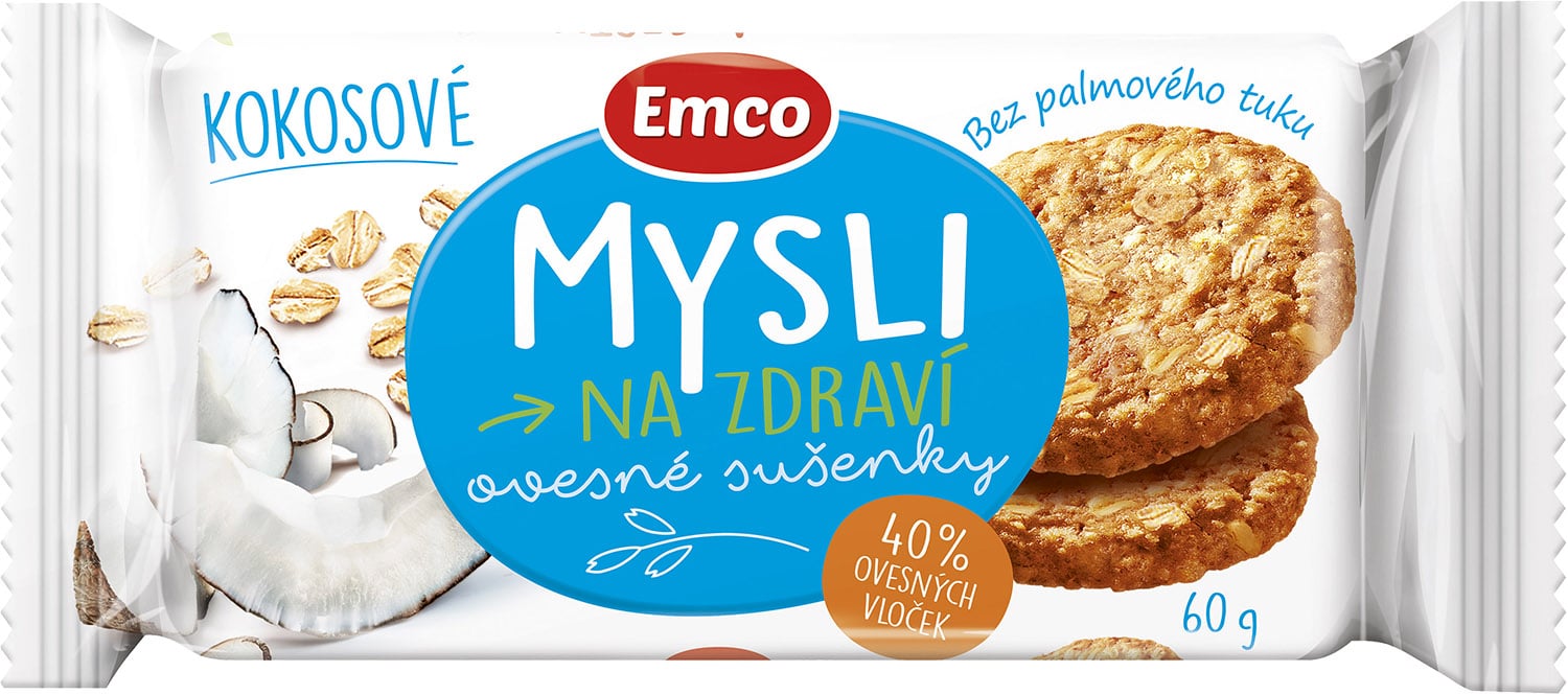Emco Mysli na zdraví Ovesné sušenky kokosové