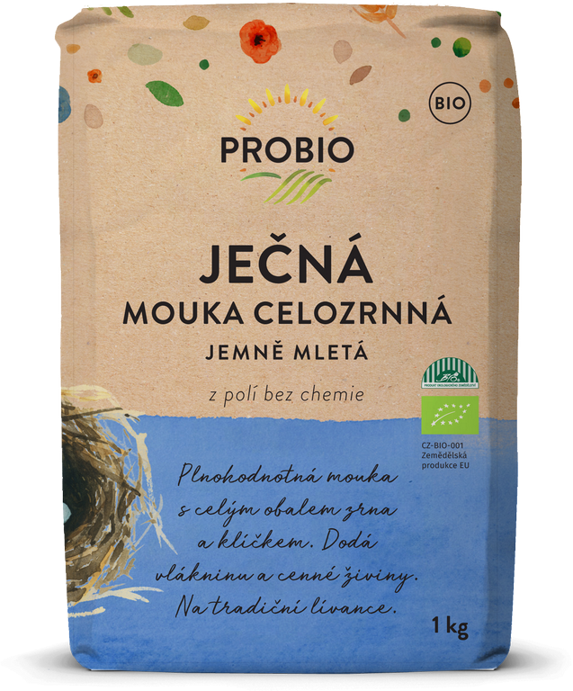 Probio BIO Ječná mouka celozrnná jemně mletá