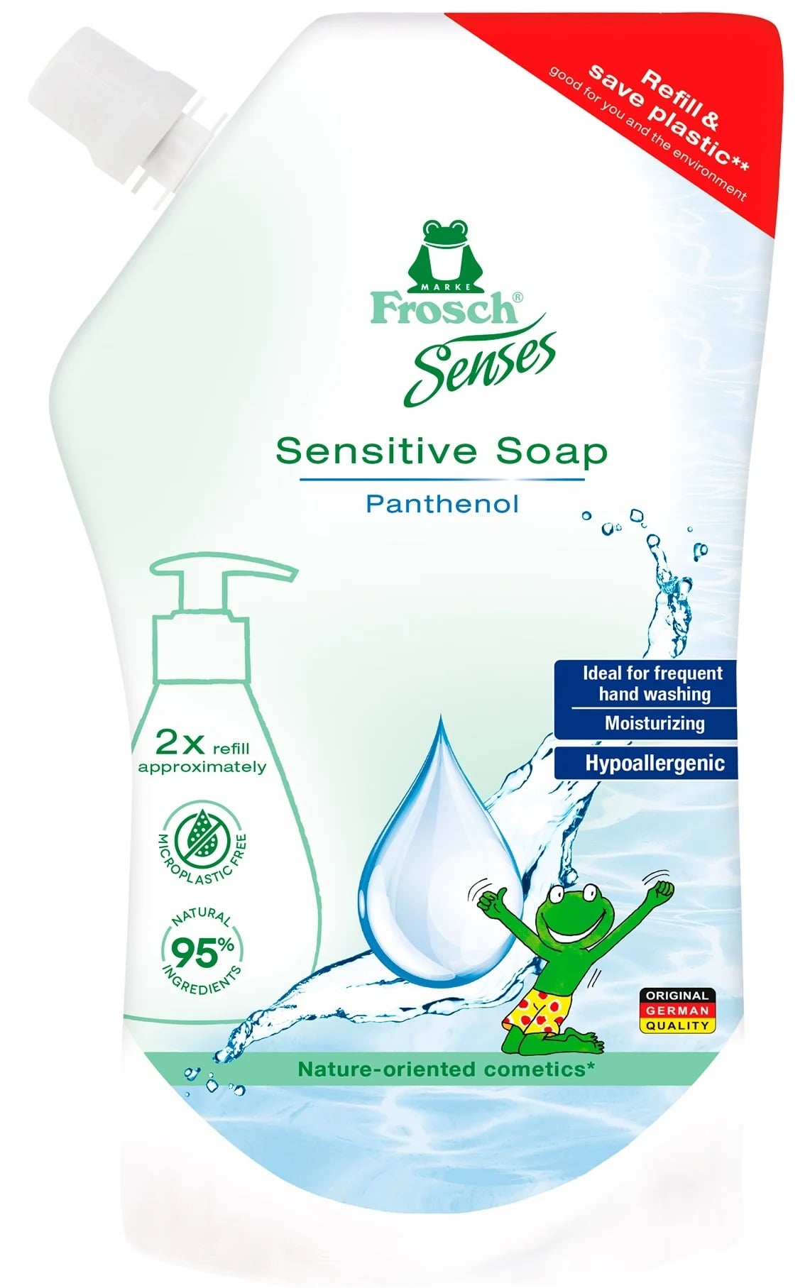 Frosch Sensitive tekuté mýdlo, náhradní náplň