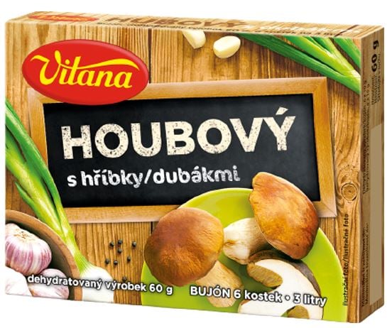 Vitana Houbový bujón s hříbky 3l (6x10g)