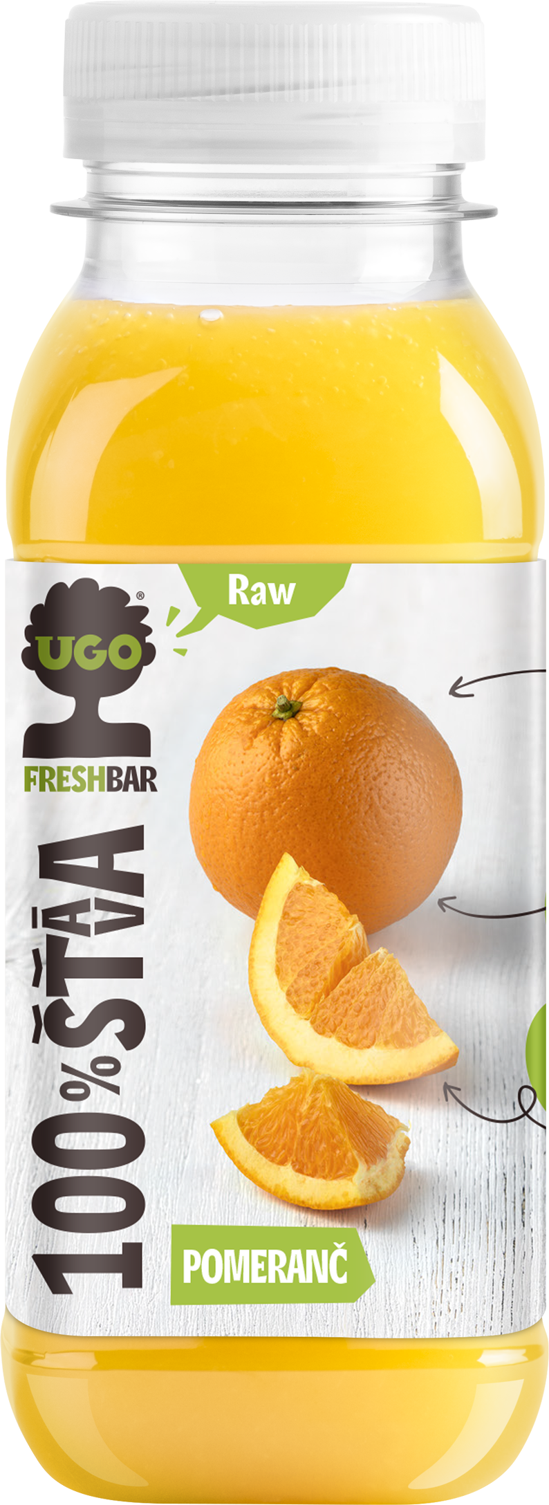 UGO RAW 100% pomeranč