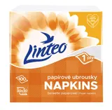 Linteo Papírové ubrousky bílé 1vrstvé, 30×30cm