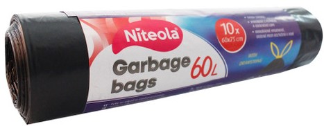 Niteola Pevné zatahovací igelitové sáčky na odpad 60 l