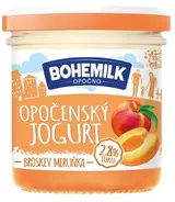 Bohemilk Opočenský jogurt ve skle broskev a meruňka