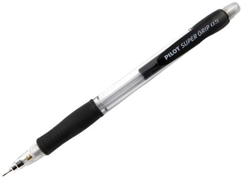 Pilot Super Grip černá mikrotužka, šířka stopy 0,5mm, HB