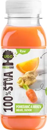 UGO RAW pomeranč, mrkev, jablko a zázvor