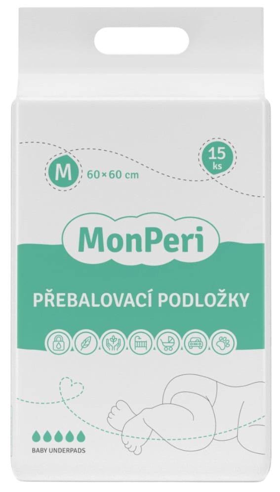 MonPeri EKO Jednorázové absorpční podložky 60×60 cm