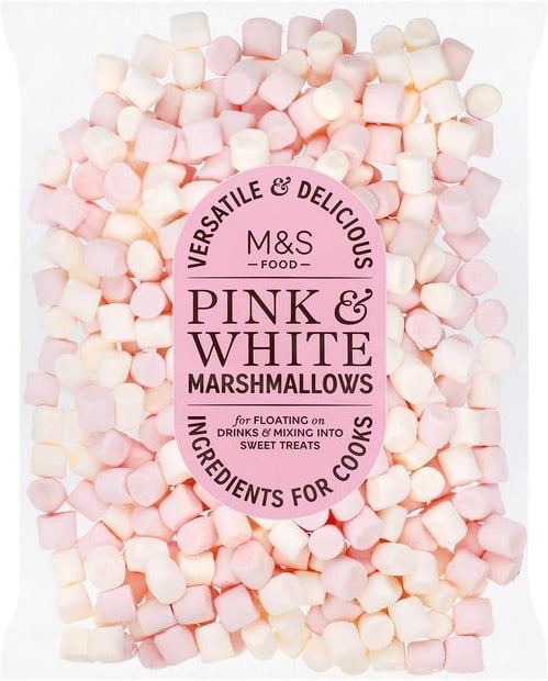 Marks & Spencer Růžové a bílé bonbóny marshmallow