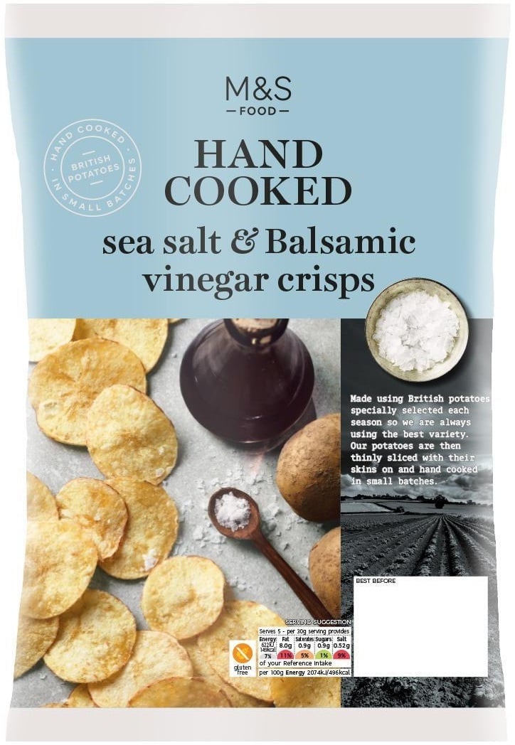 Marks & Spencer Brambůrky s příchutí balzamikového octa a mořské soli