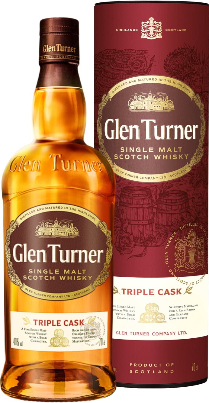 Glen Turner Single Malt Scotch Whisky, dárkové balení 40% obj.