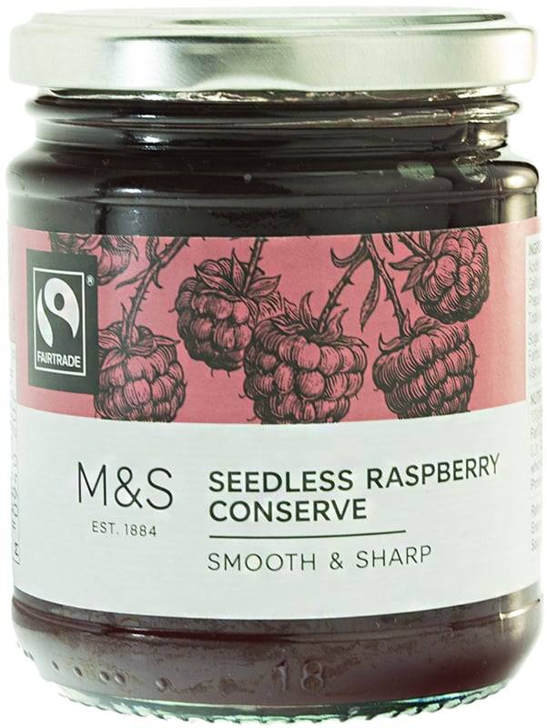 Marks & Spencer Malinový extra džem bez zrníček